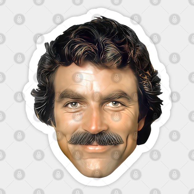 Tom Selleck Sticker by DankFutura